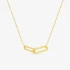 Collier en or jaune 375 ‰, ovales entrelacés SO OR