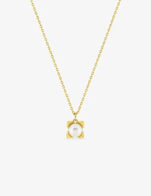 Collier en or jaune 750‰ et perle d'eau douce SO OR