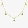 Collier en or jaune 375‰ et topazes bleues SO OR