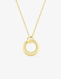 Collier en plaqué or anneaux entrelacés SO OR