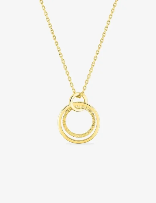 Collier en plaqué or anneaux entrelacés SO OR