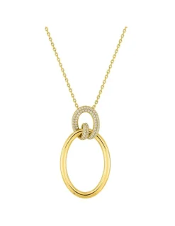 Collier en plaqué or avec oxydes de zirconium SO OR