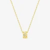 Collier en plaqué or avec pendentif perle et oxydes de zirconium SO OR