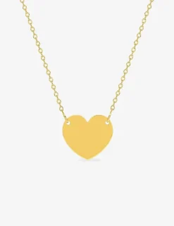 Collier en plaqué or avec motif cœur gravable SO OR