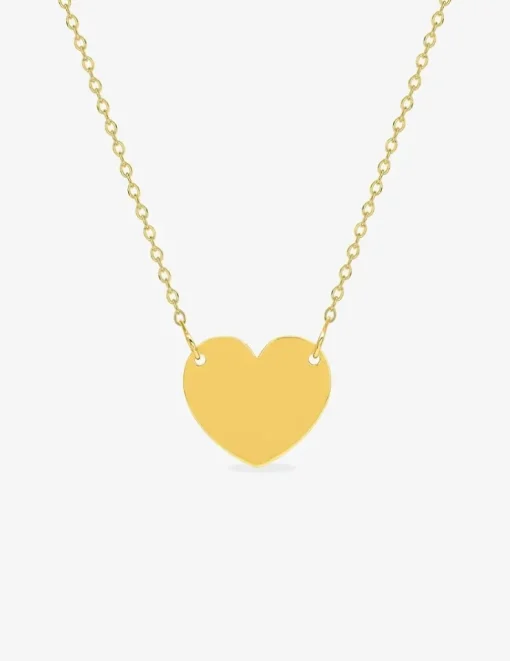 Collier en plaqué or avec motif cœur gravable SO OR