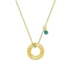Collier en plaqué or avec breloque et turquoise SO OR
