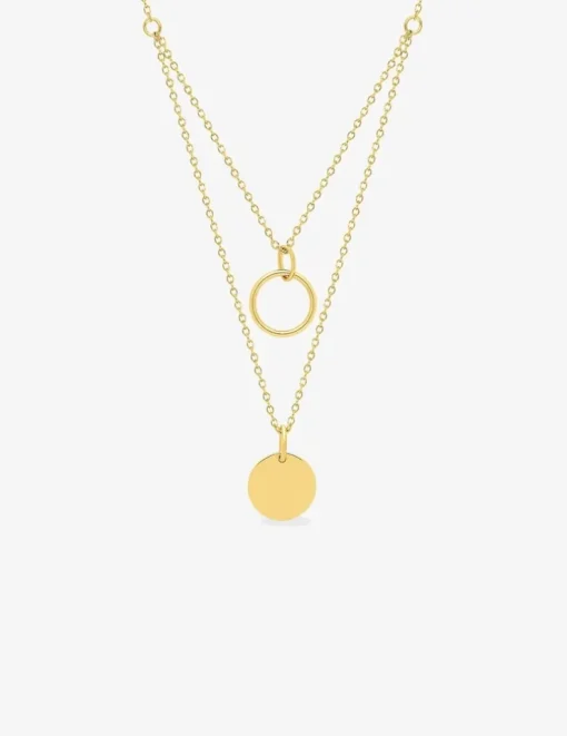 Collier en plaqué or avec breloques SO OR