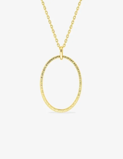 Collier en plaqué or avec anneau en pendentif SO OR