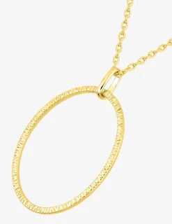 Collier en plaqué or avec anneau en pendentif SO OR