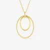 Collier en plaqué or avec anneaux en pendentif SO OR