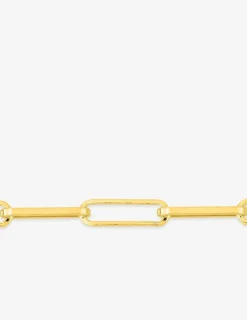 Collier en plaqué or, chaine forçat rectangle SO OR