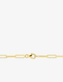 Collier en plaqué or, chaine forçat rectangle SO OR