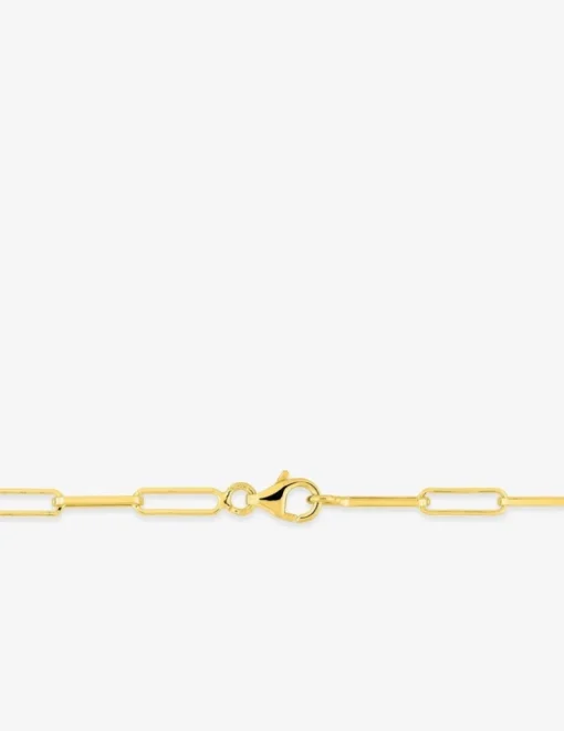 Collier en plaqué or, chaine forçat rectangle SO OR