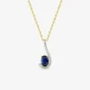 Collier en plaqué or et oxyde de zirconium bleu SO OR