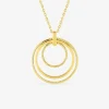 Collier en plaqué or multi-anneaux SO OR