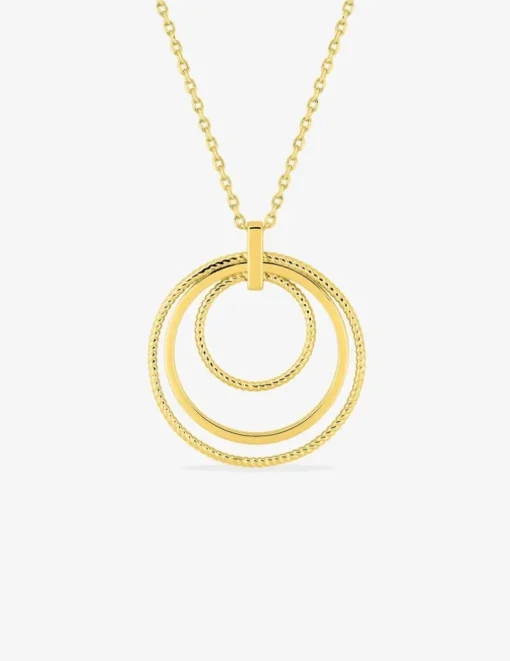 Collier en plaqué or multi-anneaux SO OR