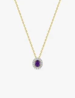 Collier en plaqué or, oxydes de zirconium et rhodium SO OR