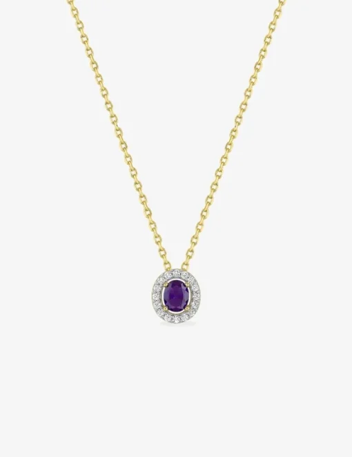 Collier en plaqué or, oxydes de zirconium et rhodium SO OR