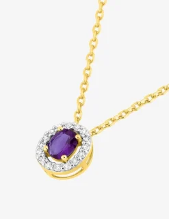 Collier en plaqué or, oxydes de zirconium et rhodium SO OR