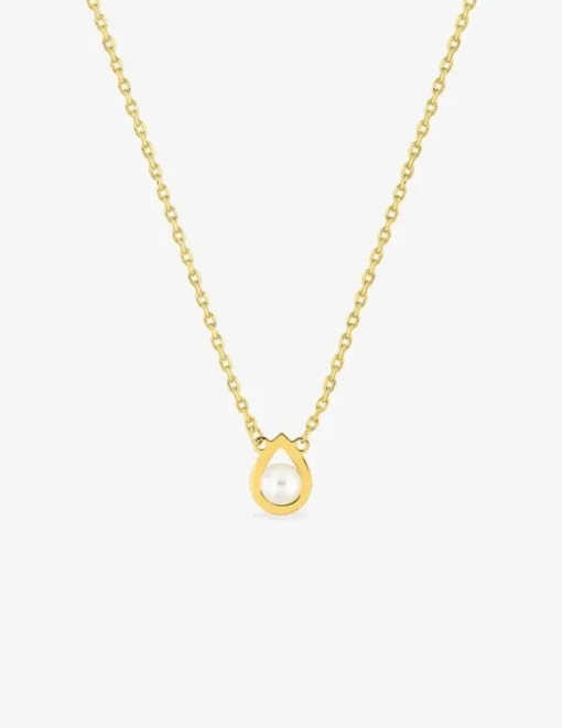 Collier en plaqué or, perle de culture d'eau douce SO OR