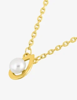 Collier en plaqué or, perle de culture d'eau douce SO OR