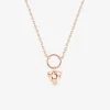 Collier en plaqué or rose, motif triangle SO OR