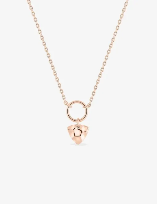 Collier en plaqué or rose, motif triangle SO OR