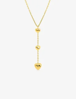 Collier en Y et cœur or jaune 750 ‰ SO OR