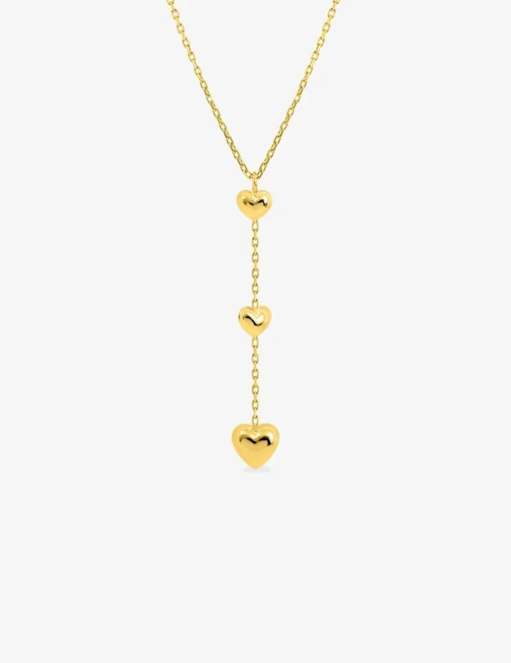 Collier en Y et cœur or jaune 750 ‰ SO OR