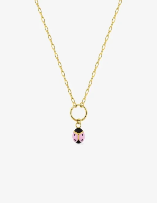 Collier enfant or jaune 375 ‰ et pampille coccinelle SO OR