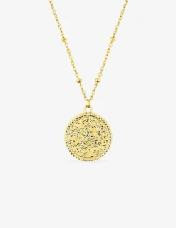 Collier et pendentif en acier doré SO OR