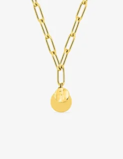 Collier et pendentif en acier doré SO OR