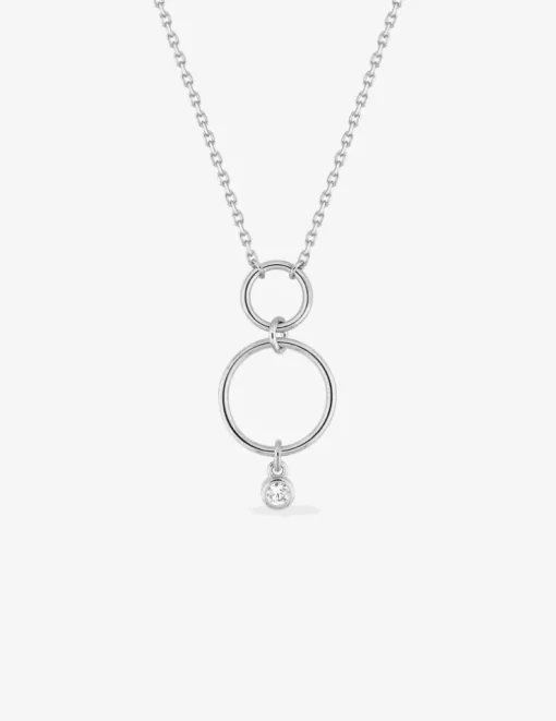 Collier fantaisie argent 925 ‰ rhodié et oxyde de zirconium SO OR