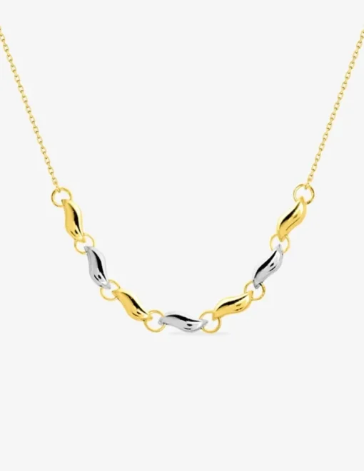 Collier fantaisie bicolore 375 ‰ SO OR