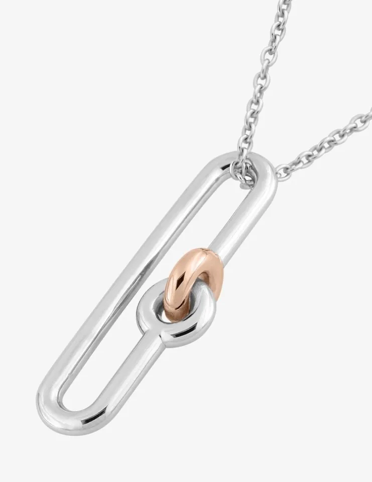 Collier fantaisie bicolore argent 925 ‰ SO OR