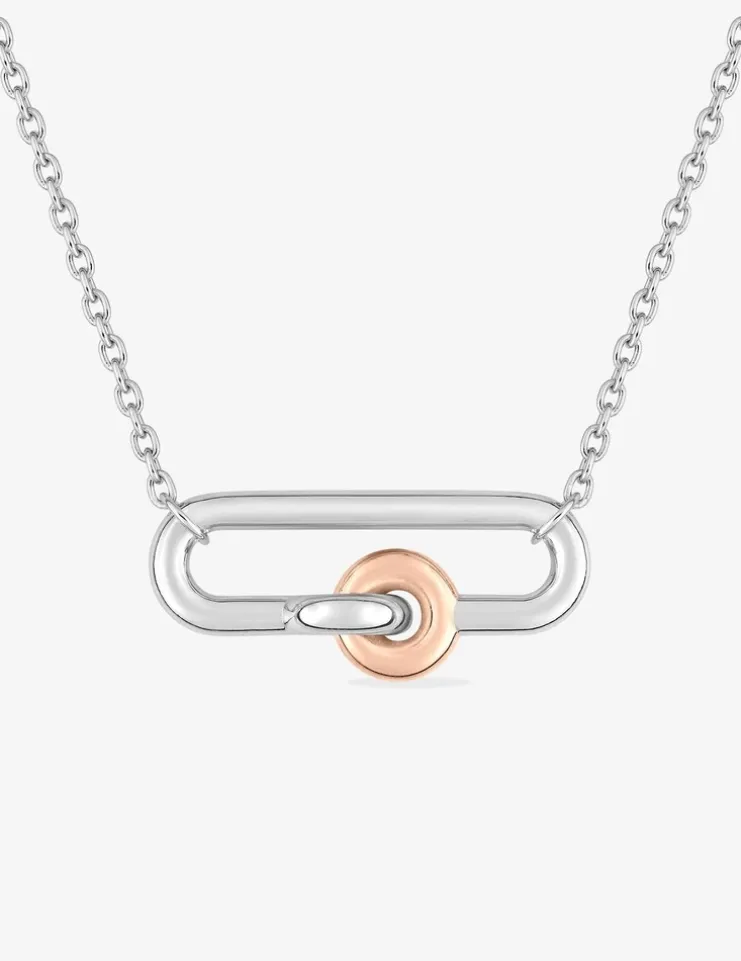 Collier fantaisie bicolore argent 925 ‰ SO OR