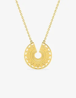 Collier fantaisie en acier doré 45 cm SO OR