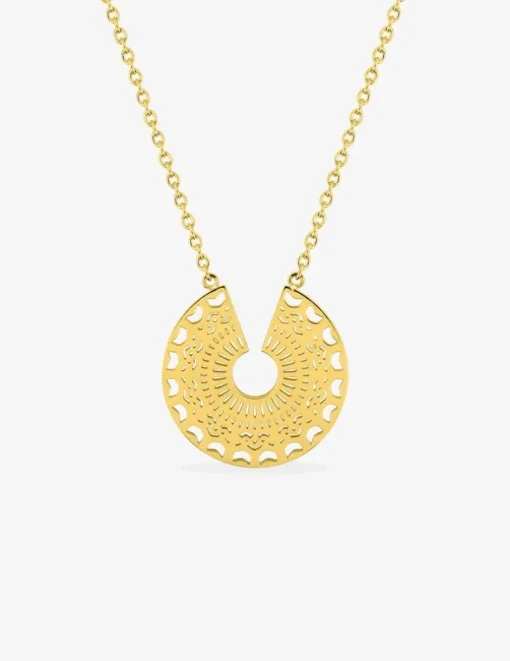 Collier fantaisie en acier doré 45 cm SO OR