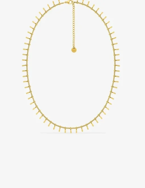 Collier fantaisie en acier doré SO OR