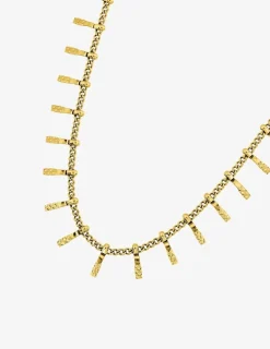 Collier fantaisie en acier doré SO OR