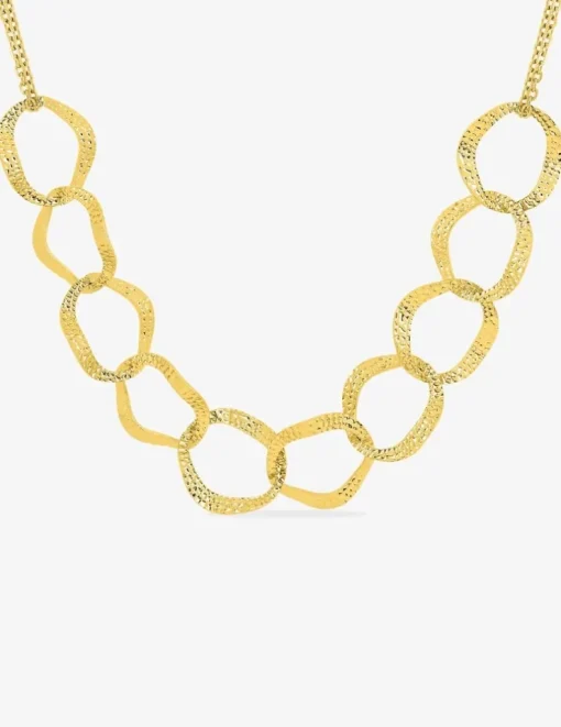 Collier fantaisie en acier doré SO OR
