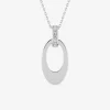 Collier fantaisie en argent 925 ‰ rhodié et oxydes de zirconium SO OR