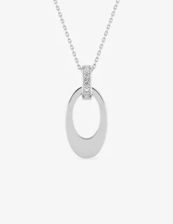 Collier fantaisie en argent 925 ‰ rhodié et oxydes de zirconium SO OR