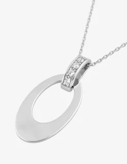 Collier fantaisie en argent 925 ‰ rhodié et oxydes de zirconium SO OR