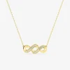 Collier fantaisie en or jaune 375 ‰, oxydes de zirconium SO OR