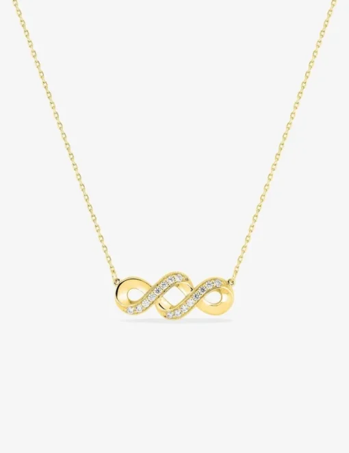 Collier fantaisie en or jaune 375 ‰, oxydes de zirconium SO OR