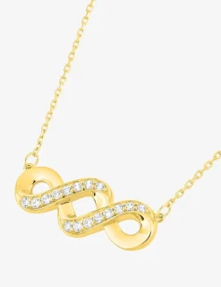 Collier fantaisie en or jaune 375 ‰, oxydes de zirconium SO OR