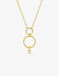 Collier fantaisie en plaqué or et oxyde de zirconium SO OR
