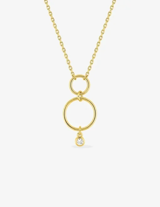 Collier fantaisie en plaqué or et oxyde de zirconium SO OR