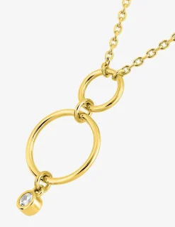 Collier fantaisie en plaqué or et oxyde de zirconium SO OR
